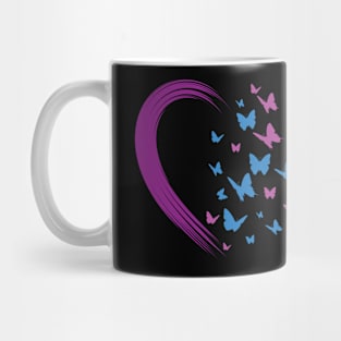 Butterflies and Heart Mug